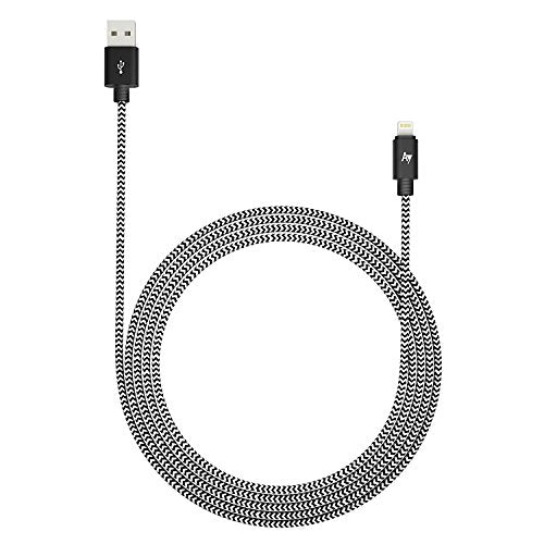 AYIPE USB to iPhone Lightning Cable for iPhone 7/7 Plus/6/6 Plus/6S/6S Plus,SE/5S/5,iPad,iPod Nano 7 [3-Pack] - 6.6 Feet (2 Meters) - BlackWhite - Nylon Braided - ezschedule