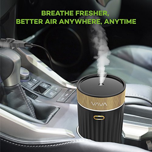 Car Diffuser, VAVA 60ml Essential Oil Diffuser, Portable USB Aroma Diffuser Ulstrasonic Humidifier, Cool Mist Mini Air Refresher Perfect for Car(Air-Through Design, Auto Shut-Off) - ezschedule